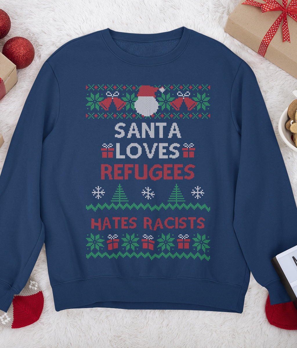 Santa Loves Refugees - Ugly Christmas Jumper