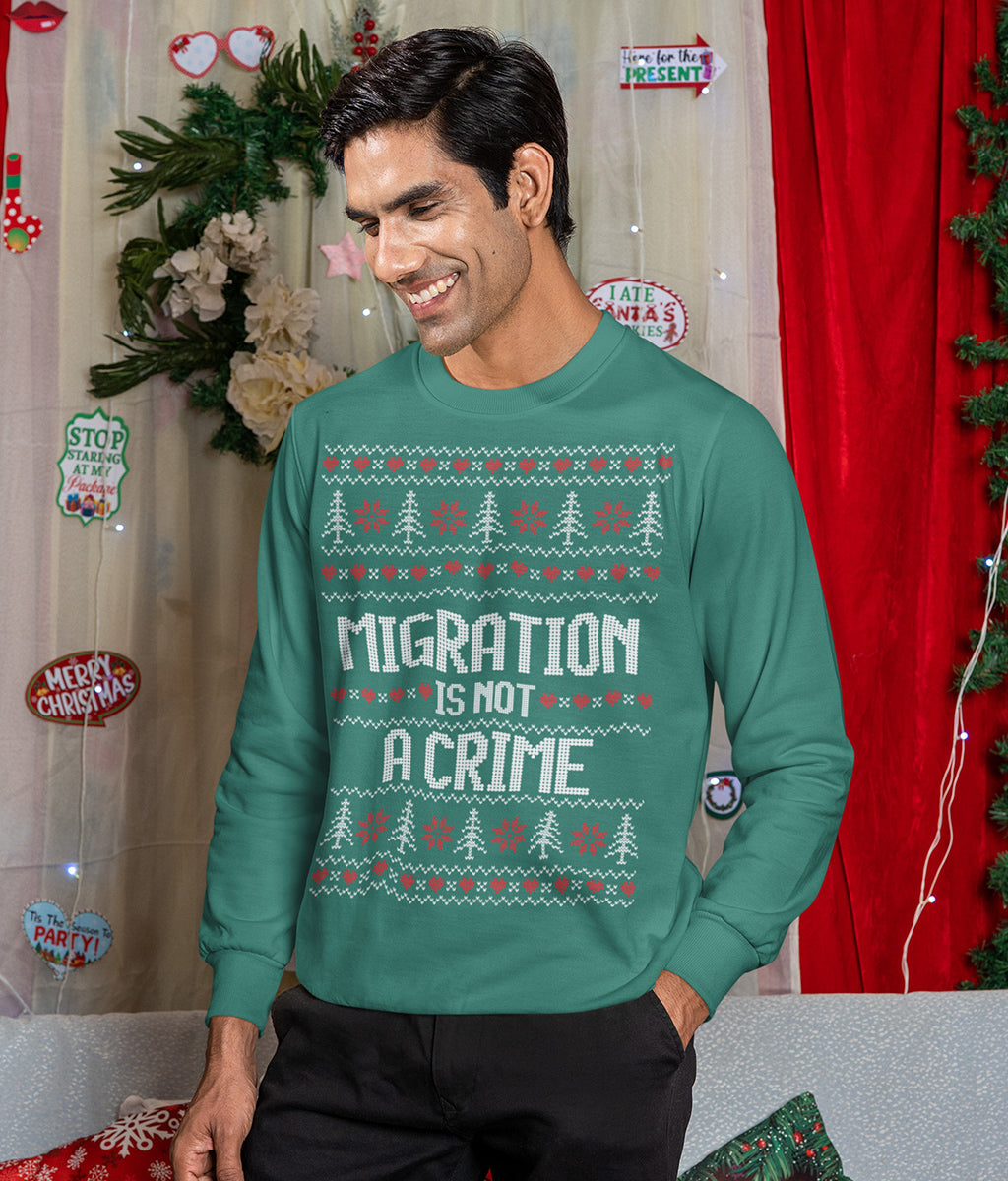 Migration Is Not A Crime - Ugly Christmas Jumper