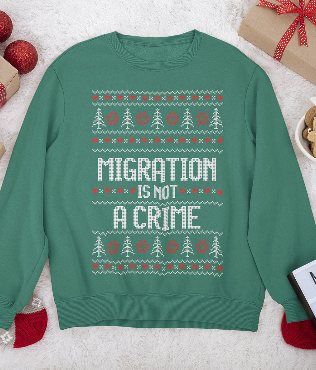 Migration Is Not A Crime - Ugly Christmas Jumper