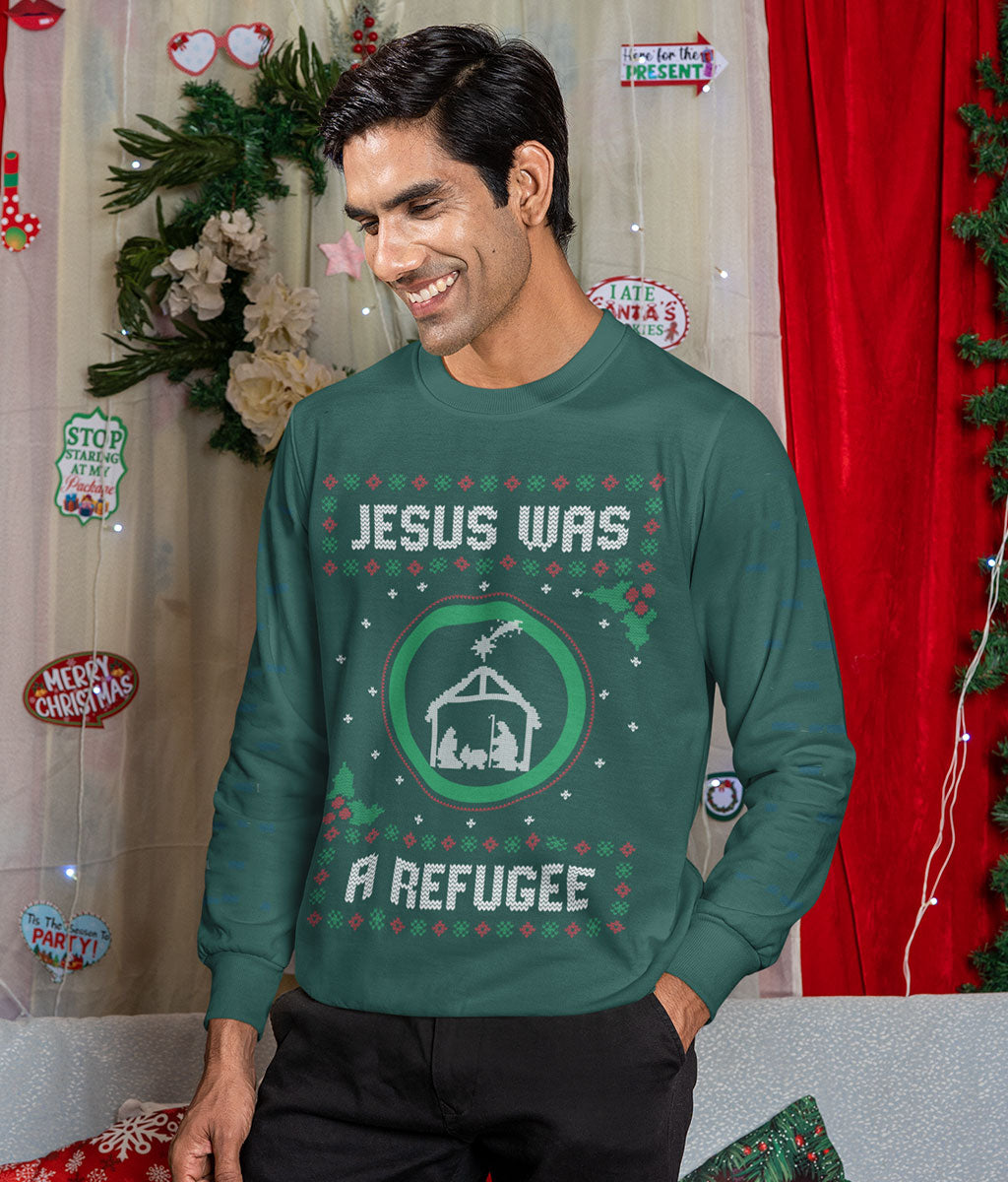 Jesus Was A Refugee - Ugly Christmas Jumper
