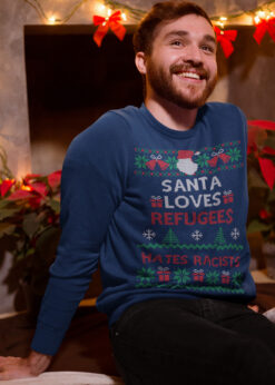 Santa Loves Refugees Ugly Christmas Jumper